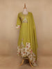 Green Floral Designed Cotton Salwar Suit - Diadem