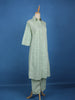 Green Floral Designed Cotton Salwar Suit - Diadem