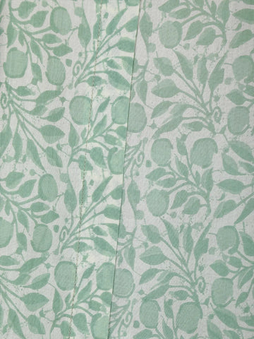 Green Floral Designed Cotton Salwar Suit - Diadem