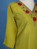 Green Floral Designed Semi Silk Salwar Suit - Diadem