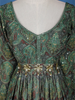 Green Floral Motif Bead Work Cotton Gown - Diadem