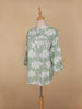 Green Floral Printed Cotton Kurti Top - Diadem