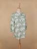 Green Floral Printed Cotton Kurti Top - Diadem