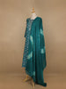 Green Floral Printed Cotton Salwar Suit - Diadem