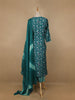 Green Floral Printed Cotton Salwar Suit - Diadem
