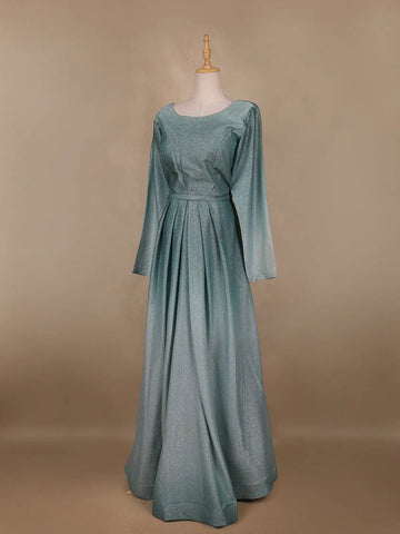 Ombre Effect Shimmer Glitter Party Wear Gown - Diadem