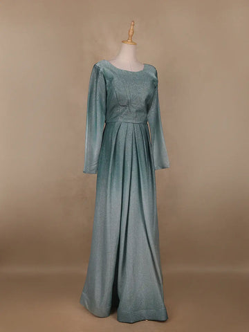 Ombre Effect Shimmer Glitter Party Wear Gown - Diadem