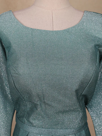 Ombre Effect Shimmer Glitter Party Wear Gown - Diadem