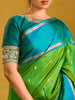 Green Paisley Design Pure Kanchipuram Silk Saree - Diadem