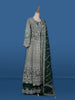 Green Stone And Floral Embroidery Net Bridesmaid Gown - Diadem