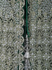 Green Stone And Floral Embroidery Net Bridesmaid Gown - Diadem