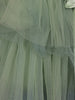 Green and Blue Ombre Tiered Ruffle Ball Gown in Tulle Net - Diadem