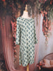 Green and Blue Geometric Printed Design Cotton Kurti