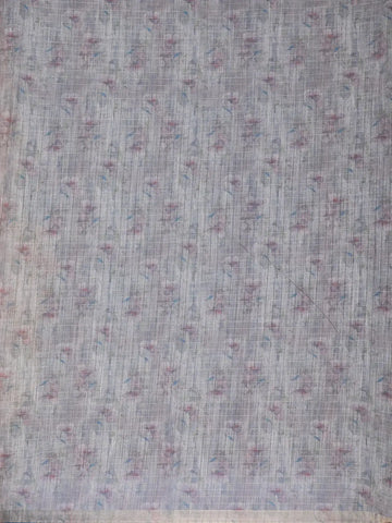 Grey Floral Design Tussar Silk Saree - Diadem