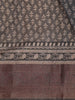 Grey Leaf Printed Chandheri Cotton Saree