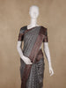 Grey Leaf Printed Chandheri Cotton Saree