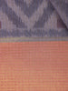 Gray Zigzag Design Tussar Silk Saree With Contrast Border - Diadem