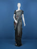 Grey Floral Designed Semi Tussar Saree - Diadem