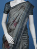 Grey Floral Designed Semi Tussar Saree - Diadem