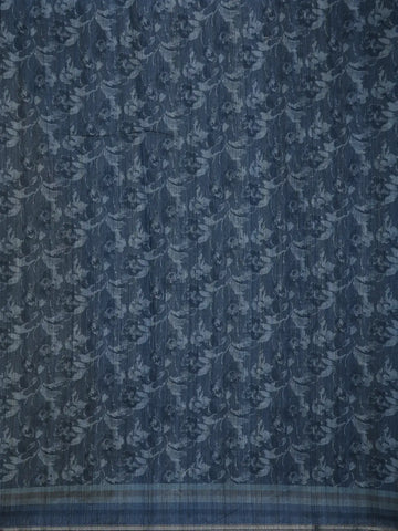 Grey Floral Designed Semi Tussar Saree - Diadem
