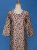 Grey Floral Designed Cotton Kurti - Diadem