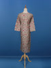 Grey Floral Designed Cotton Kurti - Diadem