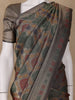 Grey Floral Designed Soft Silk Saree - Diadem