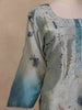 Grey Floral Printed Semi Silk Kurti - Diadem