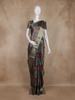 Grey and Maroon Floral Printed Design Mixed Cotton Fancy Saree with Zari Border