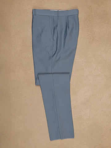 Icy Blue Geometric Design Viscose Men's Suit - Diadem