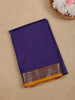 Ink Blue Solid Design Soft Silk Saree - Diadem