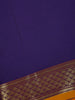 Ink Blue Solid Design Soft Silk Saree - Diadem
