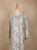 Ivory Abstract Printed Cotton Kurti