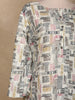 Ivory Abstract Printed Cotton Kurti