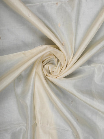 Ivory Cream Diamond motifs Zari Woven Soft Silk Saree - Diadem