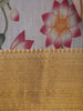 Ivory Floral Design Tussar Silk Saree - Diadem