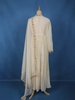 Ivory Floral Embroidered Cotton Salwar Suit