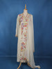 Ivory Floral Embroidered Cotton Salwar Suit