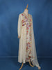 Ivory Floral Embroidered Cotton Salwar Suit