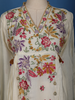Ivory Floral Embroidered Cotton Salwar Suit