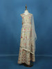 Ivory Floral Embroidered Silk Kids Lehenga With Dupatta - Diadem