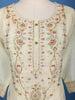 Ivory Floral Printed Silk Salwar Suit - Diadem