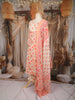 Ivory Floral Printed Cotton Salwar Suit with Dupatta