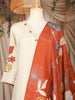 Ivory Floral Printed Cotton Salwar Suit with Rust Printed Dupatta