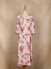 Ivory Floral Printed Design Cotton Kurti