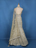 Ivory Floral Sequins Embroidered Mermaid Net Lehenga With Dupatta