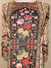 Ivory Kashmiri Floral Printed Design Crepe Straight Cut Salwar Suit with Dupatta