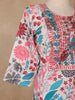 Ivory Pink Multicolor Floral Printed Cotton Salwar Suit - Diadem