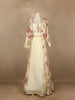 Ivory Crepe Embroidered Designed Indowestern Lehenga - Diadem