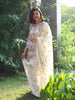 Ivory Floral Designed Banarasi Sharara Salwar Suit - Diadem
